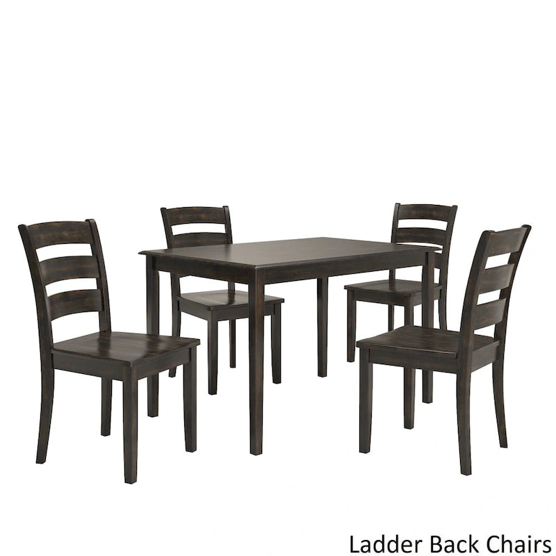 Set da pranzo Wilmington II 5 pezzi rettangolare nero antico 48 pollici di iNSPIRE Q Classic