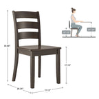 Wilmington II 48-Inch Rectangular Antique Black 5-Piece Dining Set by iNSPIRE Q Classic