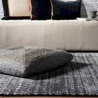 Pouf/Cuscino da pavimento Faxon in iuta testurizzata The Curated Nomad