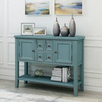 Credenza/Mobile Buffet in Stile Retrò, Tavolino Consolle in Legno con Ripiano Inferiore, Facile da Montare, per Soggiorno, Cucina, Ingresso