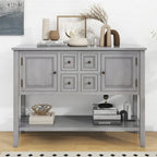 Credenza/Mobile Buffet in Stile Retrò, Tavolino Consolle in Legno con Ripiano Inferiore, Facile da Montare, per Soggiorno, Cucina, Ingresso