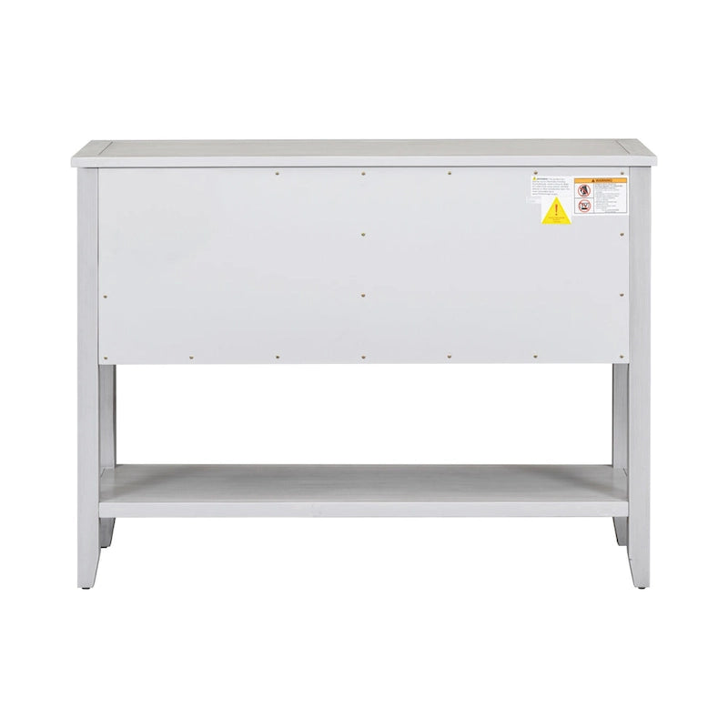 Credenza/Mobile Buffet in Stile Retrò, Tavolino Consolle in Legno con Ripiano Inferiore, Facile da Montare, per Soggiorno, Cucina, Ingresso