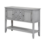 Credenza/Mobile Buffet in Stile Retrò, Tavolino Consolle in Legno con Ripiano Inferiore, Facile da Montare, per Soggiorno, Cucina, Ingresso