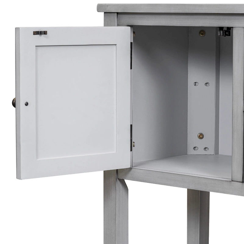 Credenza/Mobile Buffet in Stile Retrò, Tavolino Consolle in Legno con Ripiano Inferiore, Facile da Montare, per Soggiorno, Cucina, Ingresso