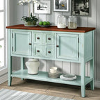 Credenza/Mobile Buffet in Stile Retrò, Tavolino Consolle in Legno con Ripiano Inferiore, Facile da Montare, per Soggiorno, Cucina, Ingresso