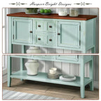 Credenza/Mobile Buffet in Stile Retrò, Tavolino Consolle in Legno con Ripiano Inferiore, Facile da Montare, per Soggiorno, Cucina, Ingresso