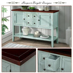 Credenza/Mobile Buffet in Stile Retrò, Tavolino Consolle in Legno con Ripiano Inferiore, Facile da Montare, per Soggiorno, Cucina, Ingresso