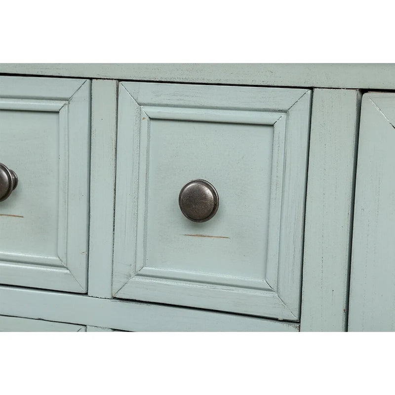 Credenza/Mobile Buffet in Stile Retrò, Tavolino Consolle in Legno con Ripiano Inferiore, Facile da Montare, per Soggiorno, Cucina, Ingresso