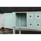 Credenza/Mobile Buffet in Stile Retrò, Tavolino Consolle in Legno con Ripiano Inferiore, Facile da Montare, per Soggiorno, Cucina, Ingresso