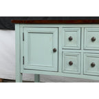 Credenza/Mobile Buffet in Stile Retrò, Tavolino Consolle in Legno con Ripiano Inferiore, Facile da Montare, per Soggiorno, Cucina, Ingresso