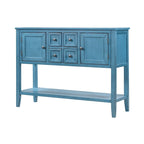 Credenza/Mobile Buffet in Stile Retrò, Tavolino Consolle in Legno con Ripiano Inferiore, Facile da Montare, per Soggiorno, Cucina, Ingresso