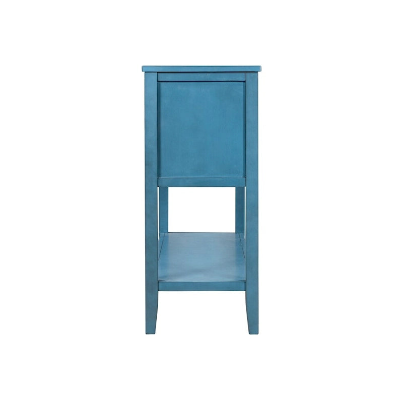 Credenza/Mobile Buffet in Stile Retrò, Tavolino Consolle in Legno con Ripiano Inferiore, Facile da Montare, per Soggiorno, Cucina, Ingresso