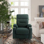 Clihome Soft Upholstered Electric Massage Recliner with Cup Holder
