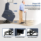 Clihome Soft Upholstered Electric Massage Recliner with Cup Holder