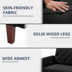 Divano letto futon in velluto da 74 pollici, divanetto convertibile con schienale regolabile, divano letto con gambe affusolate in legno per piccoli spazi