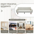 Divano letto futon in velluto da 74 pollici, divanetto convertibile con schienale regolabile, divano letto con gambe affusolate in legno per piccoli spazi