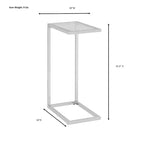 Carolina Living Aggie C-Form Accent Table - Harvest Oak Top - Aged Iron Base