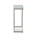 Carolina Living Aggie C-Form Accent Table - Harvest Oak Top - Aged Iron Base