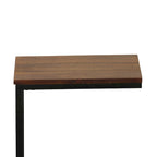 Carolina Living Aggie C-Form Accent Table - Harvest Oak Top - Aged Iron Base