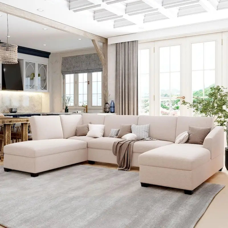 Modern U Shaped Oversized Chaise Sofa