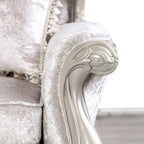 Furniture of America Clarissa Traditional Arm Chair with Button Tufted Back and Accent Pillow