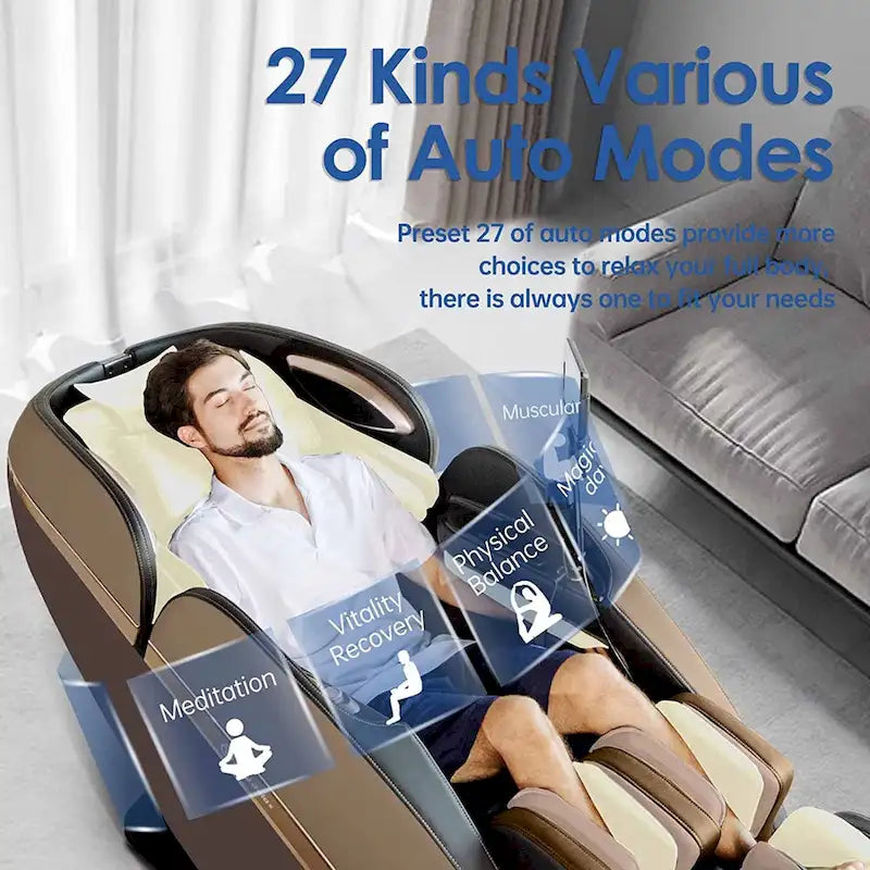 Ukuowu PS6500 4D Massage Chair with AI Care,Voice Control,Wireless charging and Super long SL Track