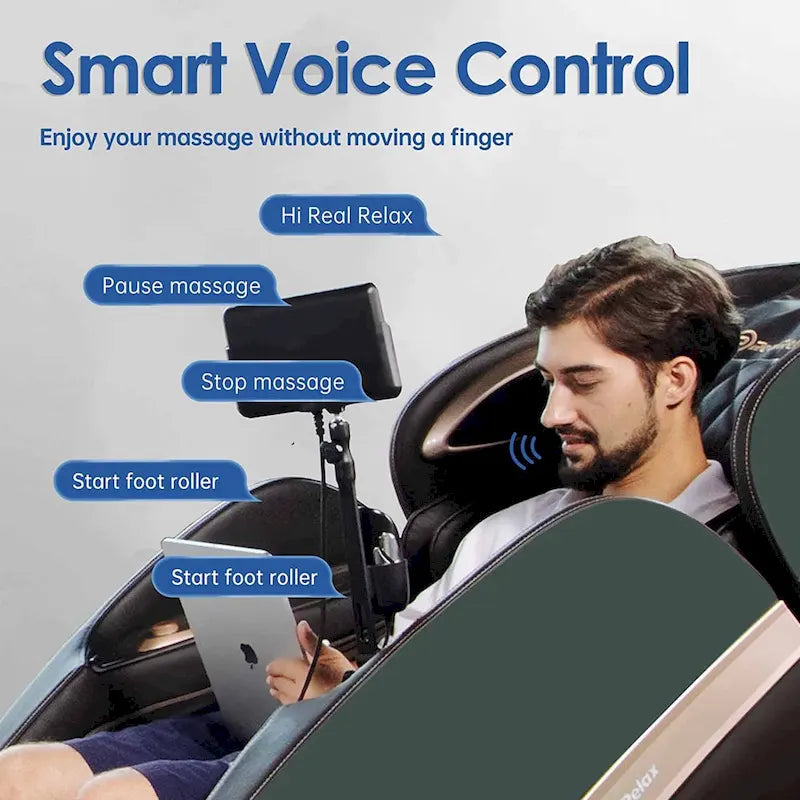 Ukuowu PS6500 4D Massage Chair with AI Care,Voice Control,Wireless charging and Super long SL Track