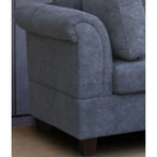 Diego 103.5 Fabric Sectional Sofa with Right Facing Chaise, Storage Ottoman, and 2 Accent Pillows
