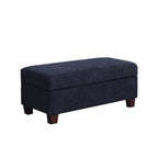 Diego 103.5 Fabric Sectional Sofa with Right Facing Chaise, Storage Ottoman, and 2 Accent Pillows