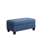 Diego 103.5 Fabric Sectional Sofa with Right Facing Chaise, Storage Ottoman, and 2 Accent Pillows