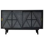 Madia Bidi in legno massello stile Mid-Century Modern a 2 ripiani di Furniture of America