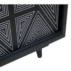 Madia Bidi in legno massello stile Mid-Century Modern a 2 ripiani di Furniture of America