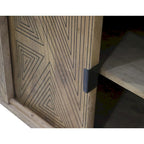 Madia Bidi in legno massello stile Mid-Century Modern a 2 ripiani di Furniture of America