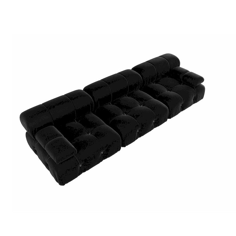 Divano componibile modulare Black Velvet a combinazione libera