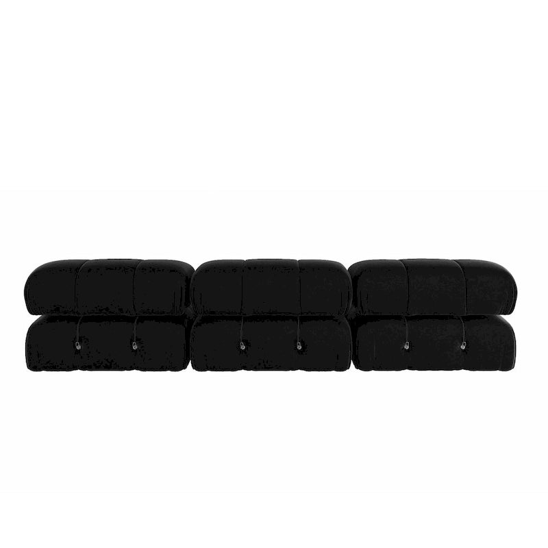 Divano componibile modulare Black Velvet a combinazione libera