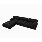 Divano componibile modulare Black Velvet a combinazione libera