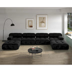 Divano componibile modulare Black Velvet a combinazione libera