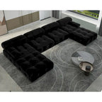 Divano componibile modulare Black Velvet a combinazione libera