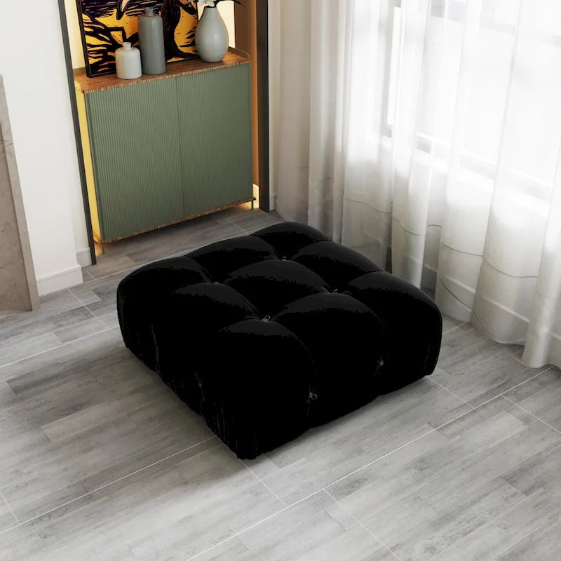 Divano componibile modulare Black Velvet a combinazione libera