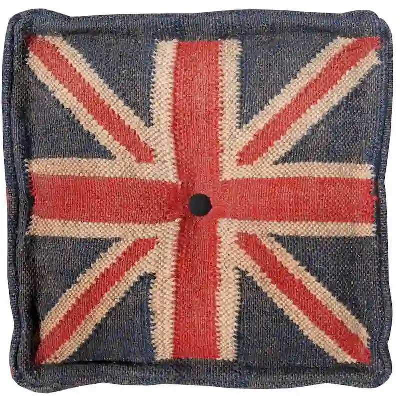 Pouf kilim in lana e iuta fatto a mano HERAT ORIENTAL