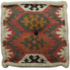 Pouf kilim in lana e iuta fatto a mano HERAT ORIENTAL