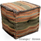 Pouf kilim in lana e iuta fatto a mano HERAT ORIENTAL