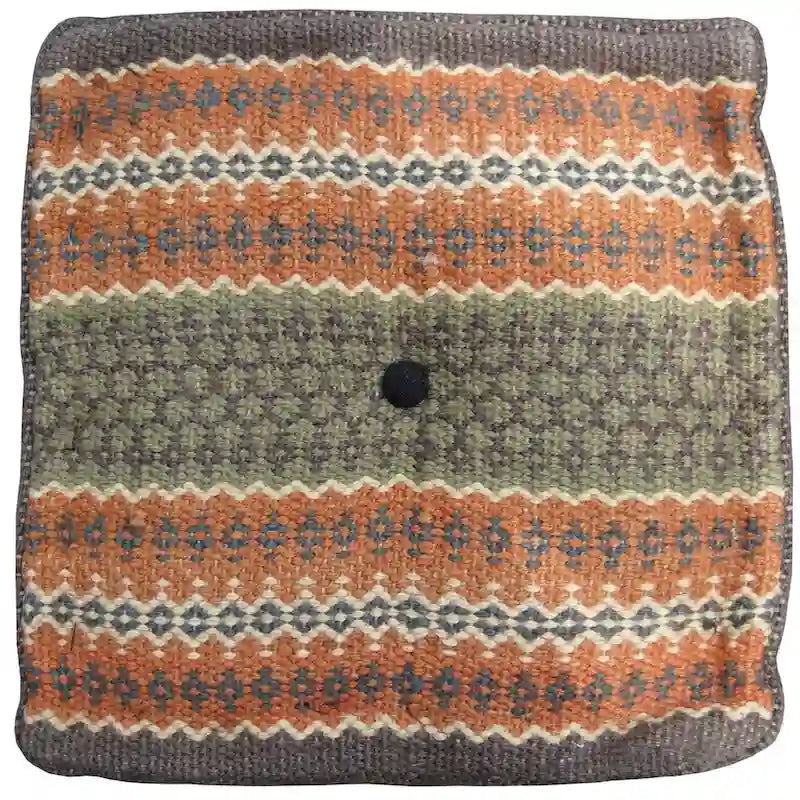 Pouf kilim in lana e iuta fatto a mano HERAT ORIENTAL
