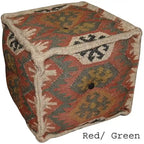 Pouf kilim in lana e iuta fatto a mano HERAT ORIENTAL