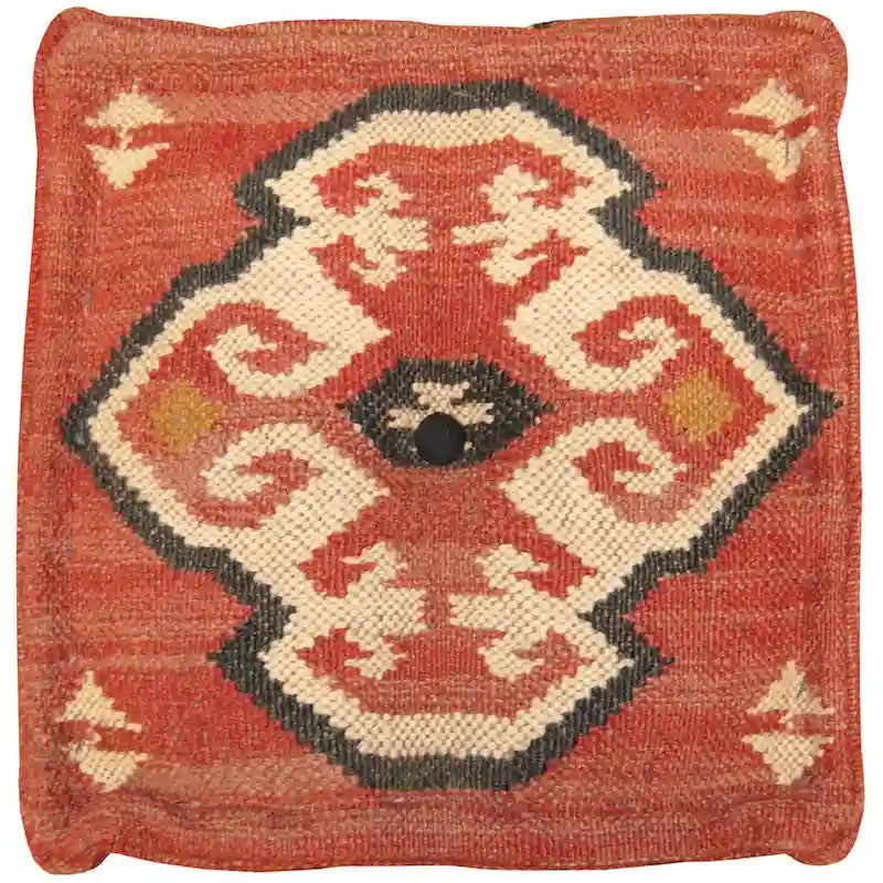 Pouf kilim in lana e iuta fatto a mano HERAT ORIENTAL
