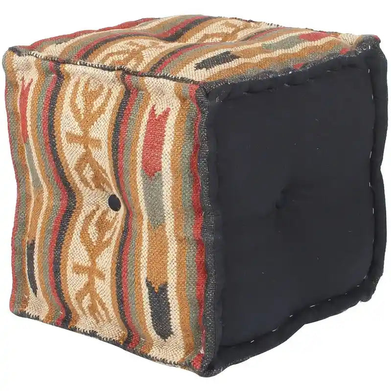 Pouf kilim in lana e iuta fatto a mano HERAT ORIENTAL