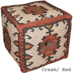 Pouf kilim in lana e iuta fatto a mano HERAT ORIENTAL