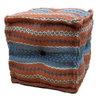 Pouf kilim in lana e iuta fatto a mano HERAT ORIENTAL