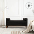 Elegant Upholstered Bench,with Wood Legs