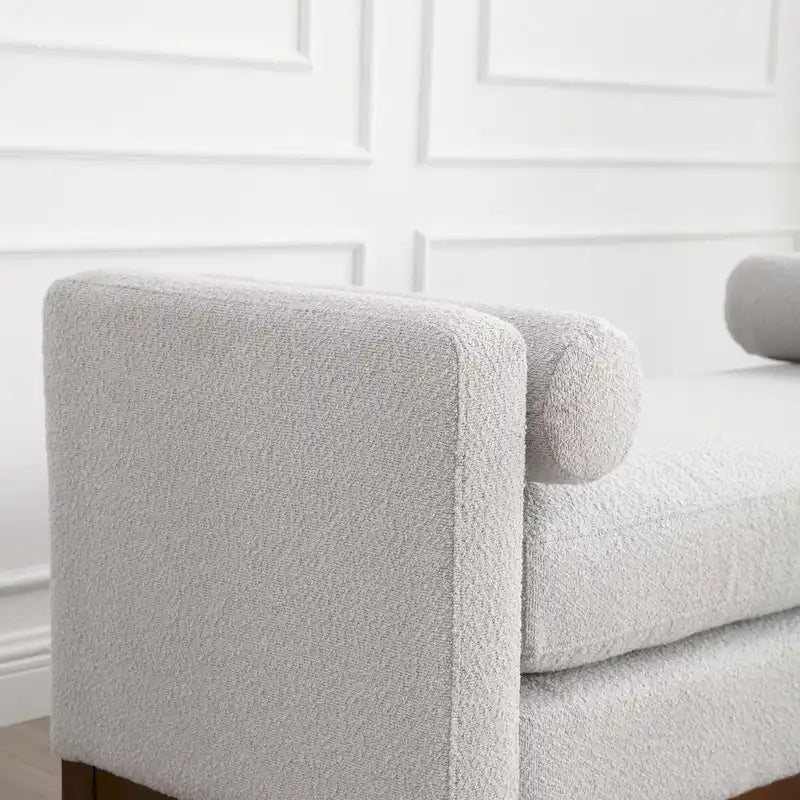 Elegant Upholstered Bench,with Wood Legs
